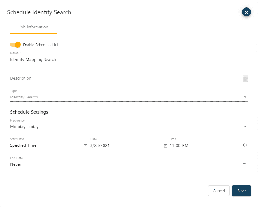 Schedule-Identity-Mapping