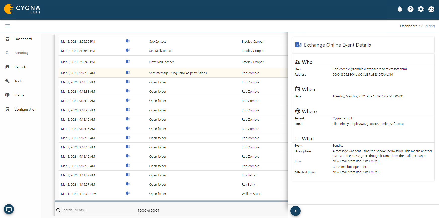 CA-Exchange Comprehensive-change-auditing