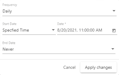 Purging-schedule
